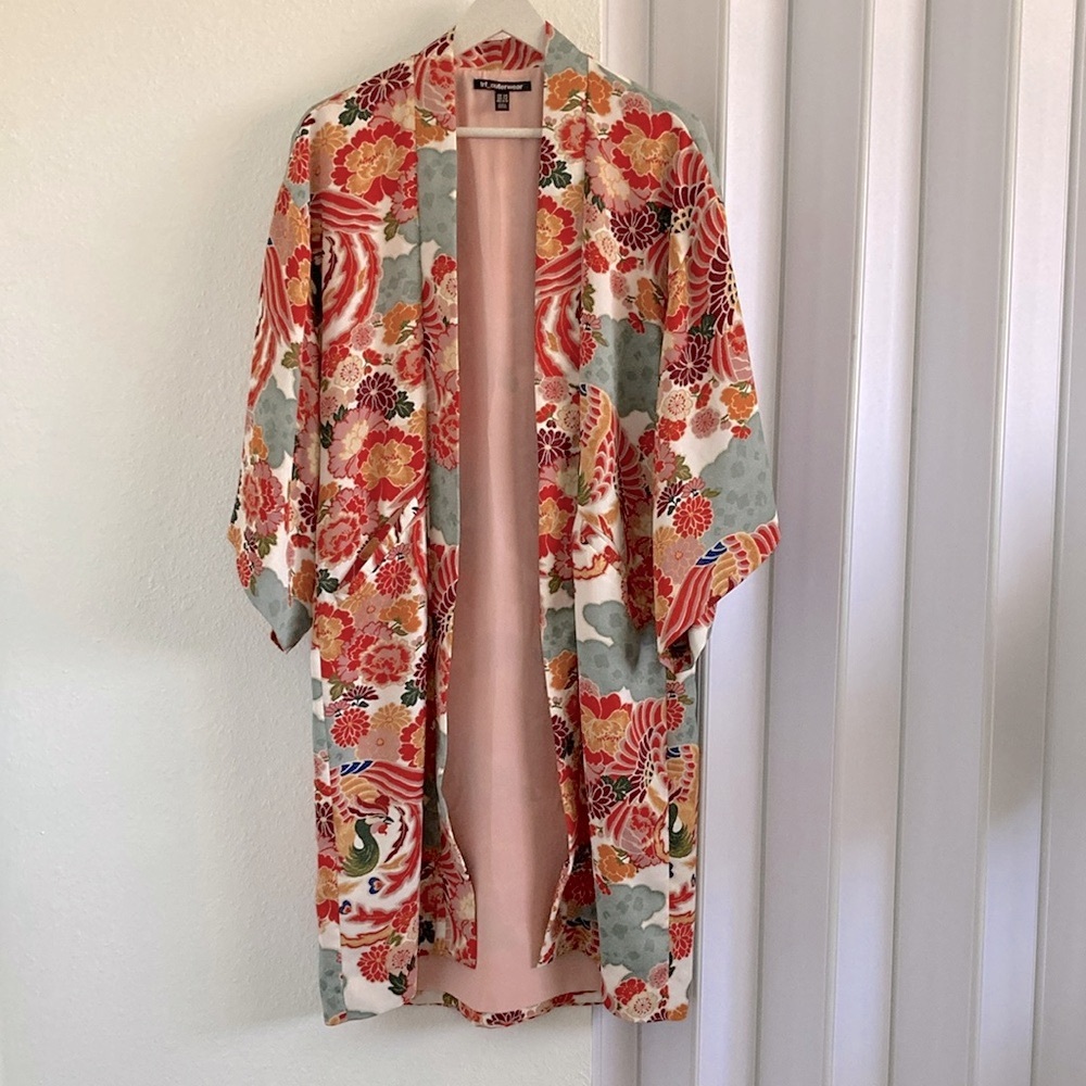 ZARA TRF Floral Kimono Open Front Duster - Picture 2 of 11